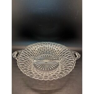 Vintage Glass Divided Dish  Elegant Serving Plate for Olives, Pickles, or Snacks